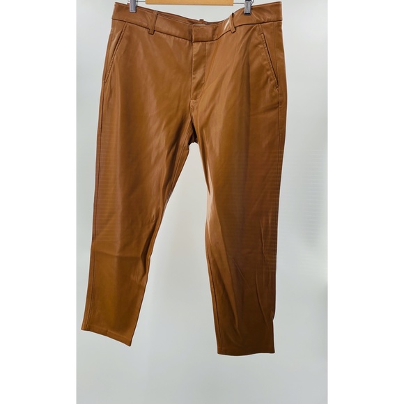 Zara Soft Faux Leather Straight Leg Pants - Picture 3 of 8